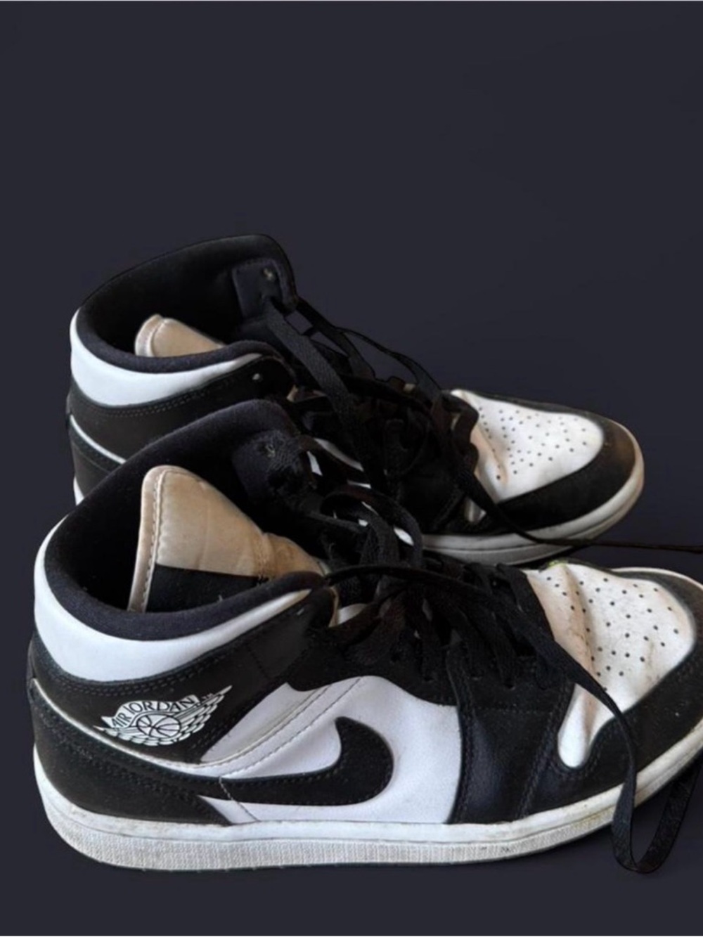 Black and White High-Top Sneakers